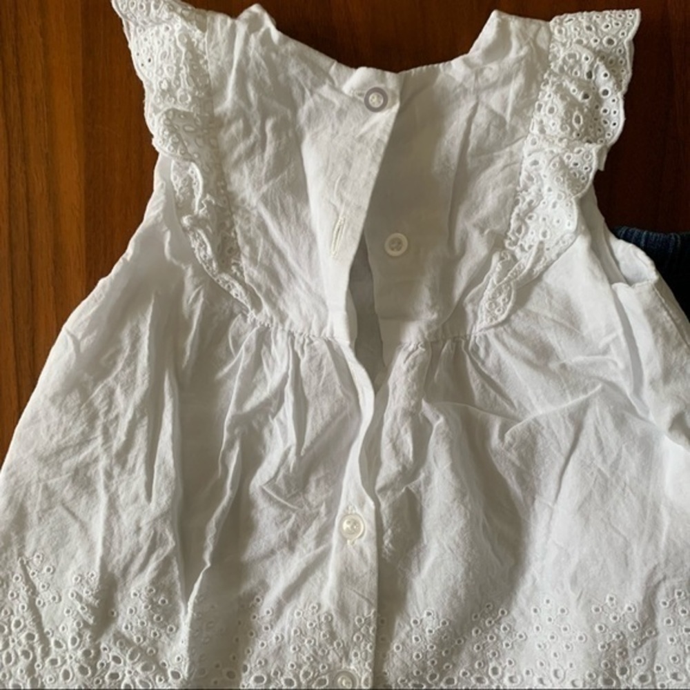 NFS. Little Me 2pc eyelet floral embroidered set - Picture 5 of 8